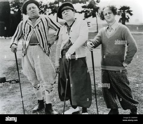 THE THREE STOOGES US vaudeville and later film comedy trio from left ...