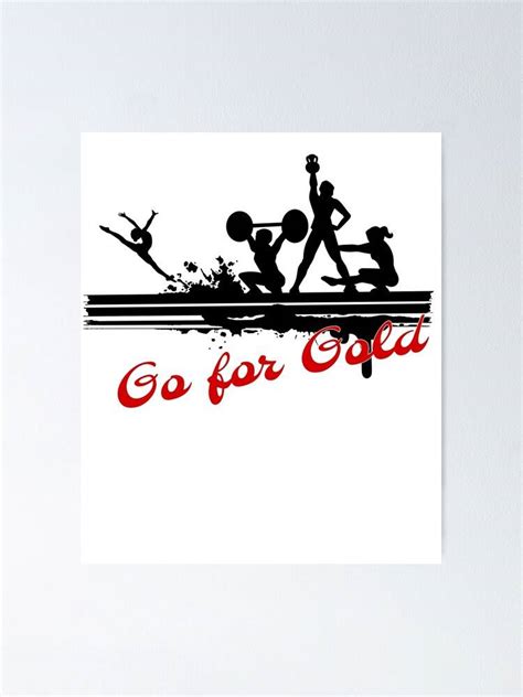 Go For Gold Sports Winner Gold Medal First Place – Poster - Canvas ...