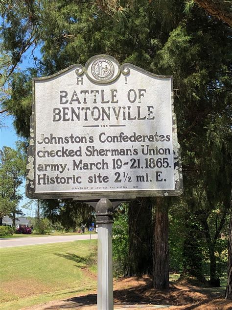 Historic Sign Battle of Bentonville. Bentonville, North Carolina. Paul Chandler April 2019 ...