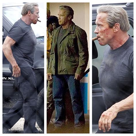 TheArnoldFans - News - New Pics of Arnold with Terminator Facial Damage!