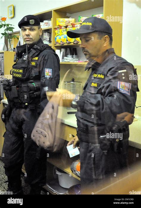 Prague, Czech Republic. 13th September 2012. Policeman and custom ...