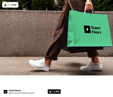 Shopping Bag Logo PSD Mockup for Your Designs | Figma