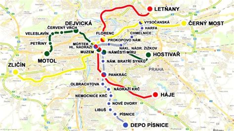 Metro D Praha Trasa linky mapa – Mapy metra • Metro