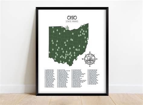 Ohio State Parks Map | Ohio state parks, State parks, Ohio state