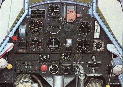 Cockpit Controls of the Messerschmitt Bf-109 | Cockpit, Messerschmitt ...