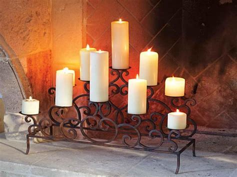 Candle Holders for Fireplace | Fireplace candelabra, Candles in fireplace, Fireplace candle holder