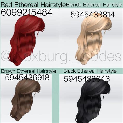 Roblox Hair Codes - 2024 HairStyles Ideas