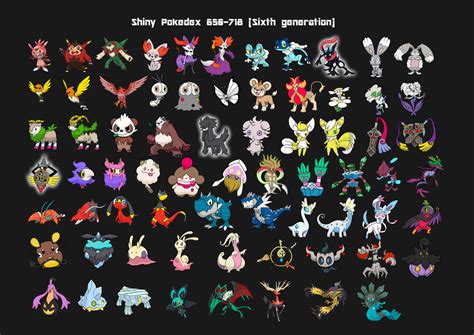 Sixth generation shiny pokedex X Y by Lendsei on DeviantArt