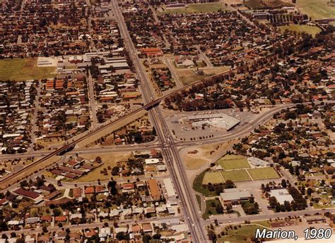 Marion, 1980 | The more established part of the Adelaide suburbs is shown here with the suburbs ...