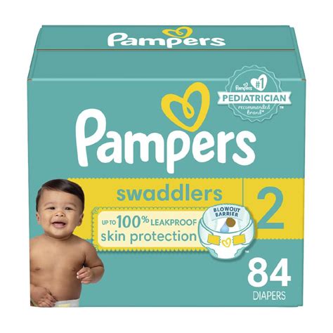 Pampers Swaddlers Diapers - Size 2, 84 Count, Ultra Soft Disposable ...