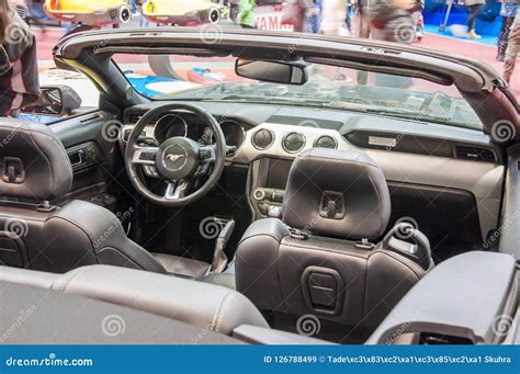 Ford Mustang Cabrio Interior Editorial Stock Image - Image of model, automobile: 126788499