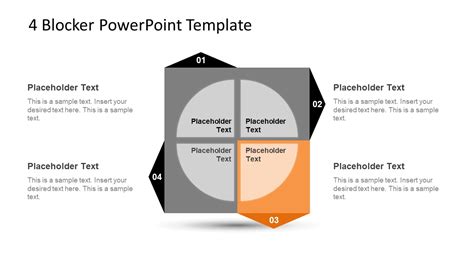 Editable template of 4 Blocks - SlideModel