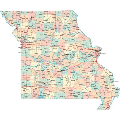 Missouri Road Map - MO Road Map - Missouri Highway Map