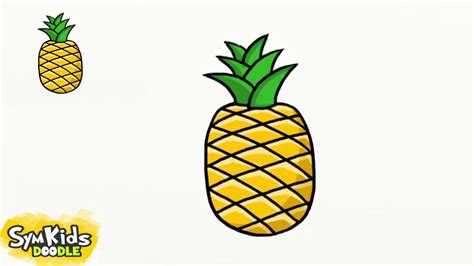 Easy Pineapple Drawing at PaintingValley.com | Explore collection of ...