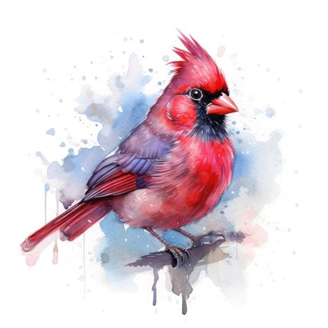 Premium AI Image | Watercolor painting of cardinal