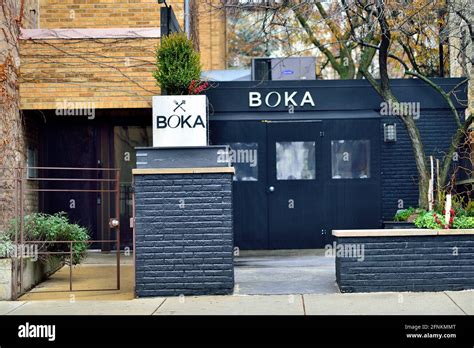 Chicago, Illinois, USA. The Boka Restaurant in Chicago's Lincon Park ...