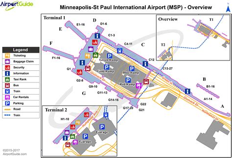 Minneapolis - Minneapolis-St Paul International/Wold-Chamberlain (MSP) Airport Terminal Map ...