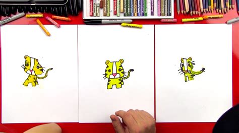 How To Draw A Cartoon Tiger - Art For Kids Hub