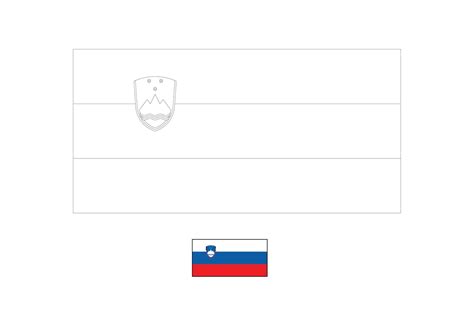 Slovenia flag coloring page | Flag coloring pages, Slovenia flag ...