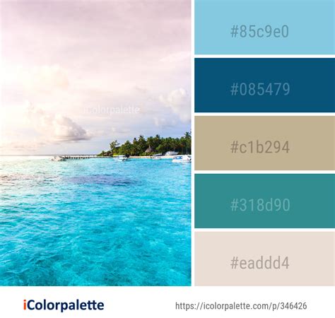 Color Palette Ideas from Sea Coastal And Oceanic Landforms Ocean Image | iColorpalette