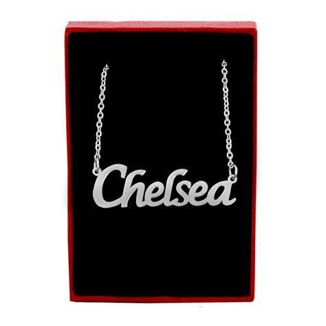 CHELSEA Personalized Name Necklace 18ct Rose - Etsy