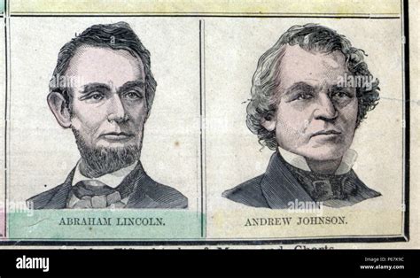 President Lincoln and Andrew Johnson Stock Photo - Alamy