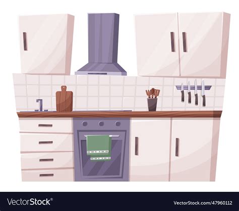 Kitchen room furniture Royalty Free Vector Image