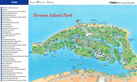 Toronto Island map