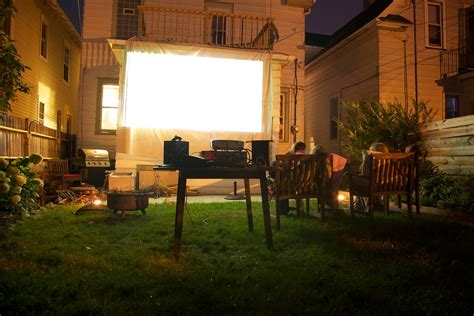 Backyard Movie Theatre | i set up a makeshift movie theatre … | Flickr