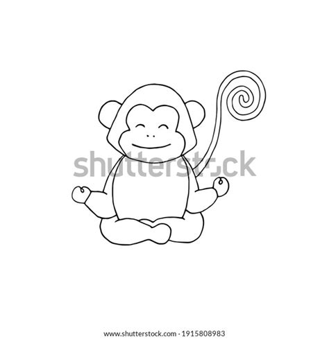 Monkey Doing Yoga Asanas Yoga Poses Stock Vector (Royalty Free) 1915808983 | Shutterstock