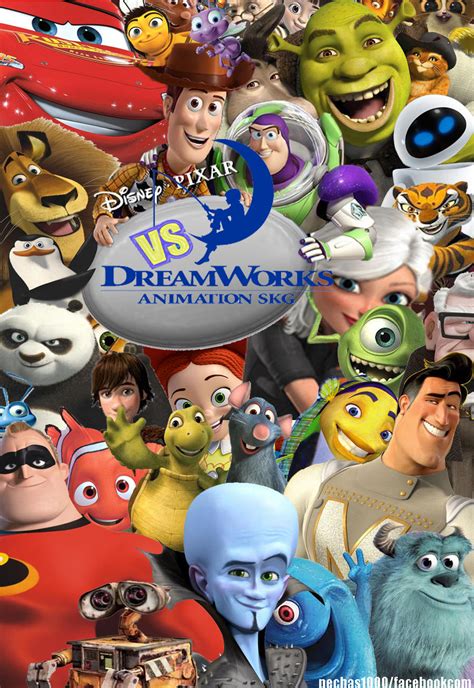 Dreamworks vs pixar by pechas on DeviantArt