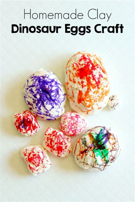 Homemade Clay Dinosaur Eggs | Dinosaur eggs, Homemade clay, Egg crafts