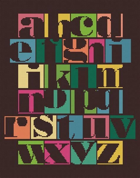 Modern Cross-stitch Alphabet Samper - PDF Cross-stitch PATTERN. $8.00, via Etsy. | Modern cross ...