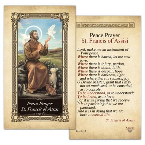 The Significance of the Prayer of Saint Francis | Prayer for peace, Saint francis prayer ...