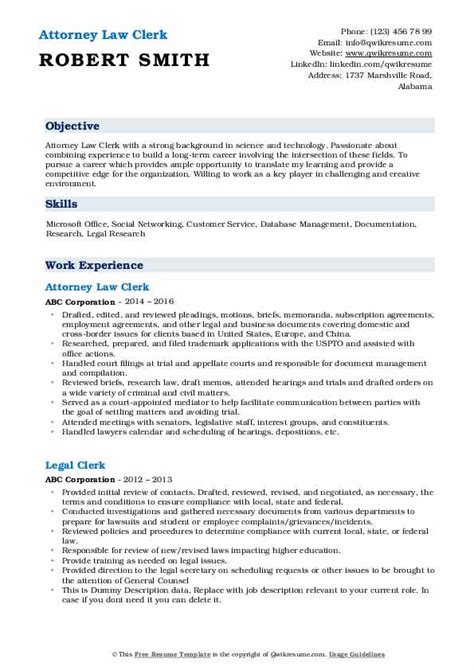 10+ Law Clerk Resume Samples & Templates for 2025