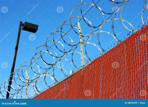 Barb wire fence stock image. Image of barbed, protection - 3855209