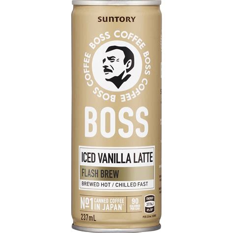 Calories in Suntory Boss Coffee Iced Latte Cans calcount