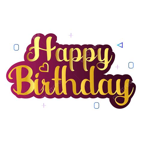 Happy Birthday Text PNG, Vector, PSD, and Clipart With Transparent