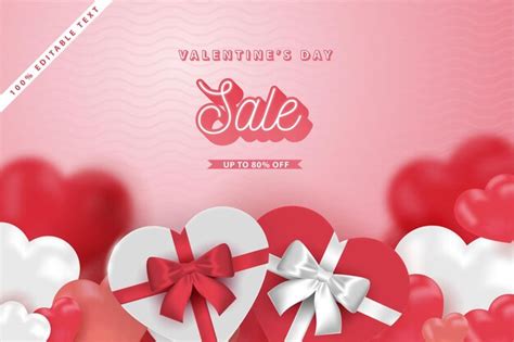 Premium Vector | Happy valentine's day banner with couple at swing