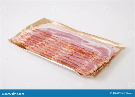 Bacon Slices on the Package Stock Photo - Image of cholesterol, meat ...