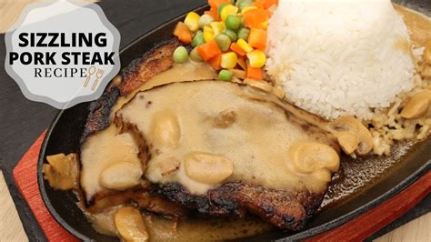 Sizzling Pork Steak with Gravy Sauce Recipe - YouTube