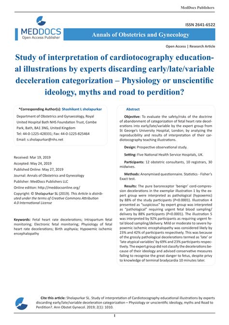 (PDF) Study of interpretation of cardiotocography educational illustrations by experts ...