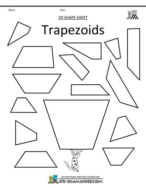 Trapezoid Shape Coloring Page Coloring Pages