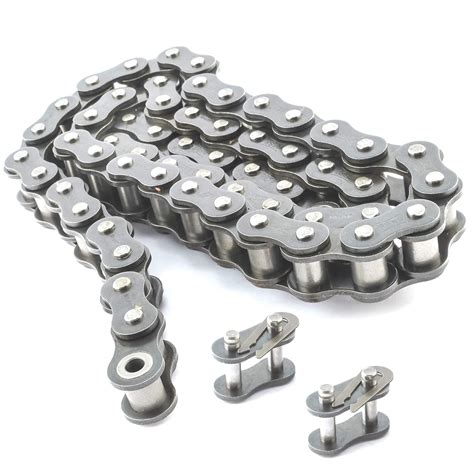 Stainless Steel Roller Chain - #60, 10ft Length, 2 Free Connecting ...