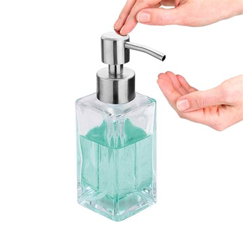 Refillable Rectangle 350ml Soap Dispenser Bottle, Hand Soap Dispenser Pump Bottle Liquid Soaps ...