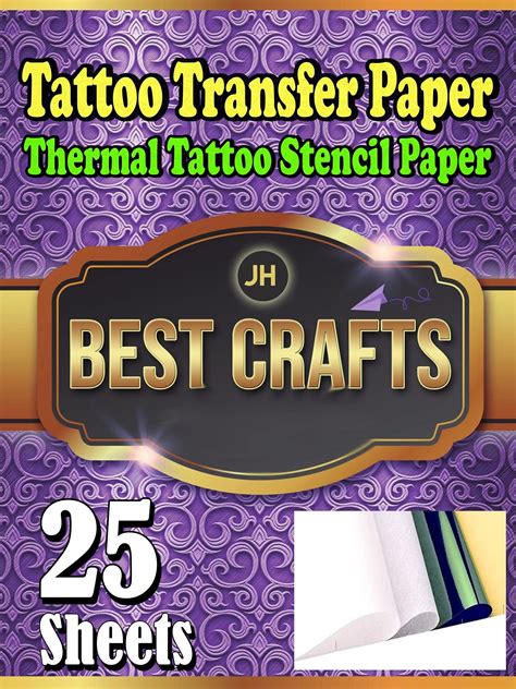 Buy Tattoo Transfer Paper Sheet - JH Best Crafts Premium Thermal Tattoo ...