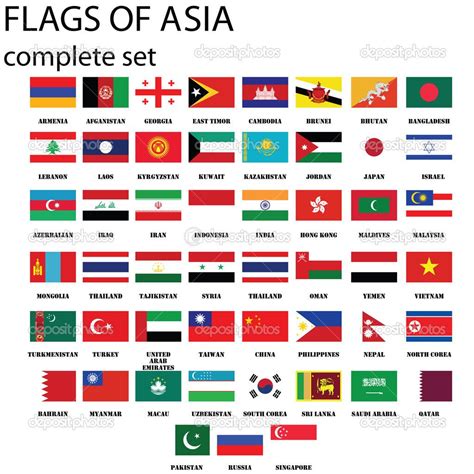 Asia flags — Stock Photo © LaschonRichard #2413961 | Asian continent ...