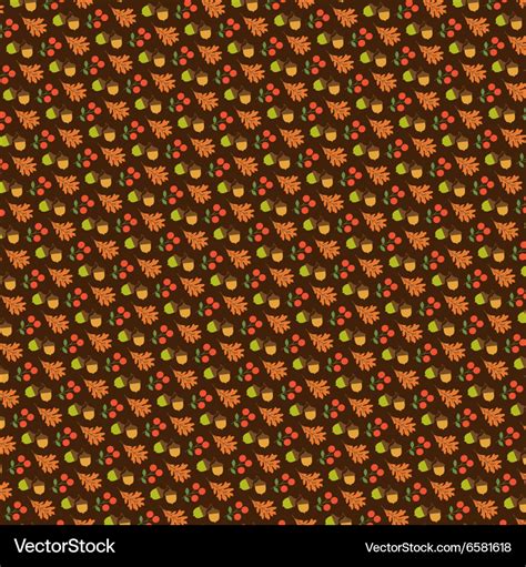 Acorns and oak leaves brown Royalty Free Vector Image