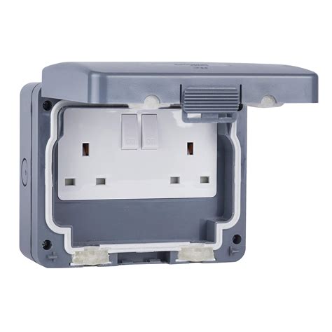 Buy Schneider Electric Exclusive Weatherproof - Switched Double Outdoor Power Socket IP66 Rated ...