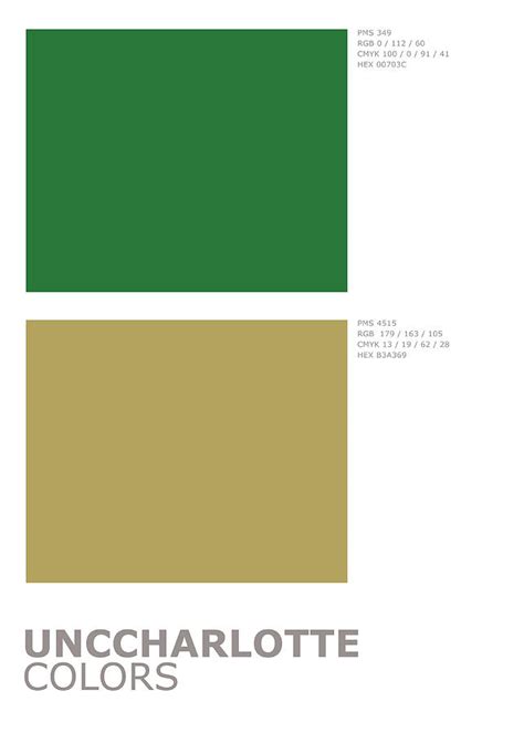 UNC Charlotte College Sports Team Official Colors Palette Minimalist ...